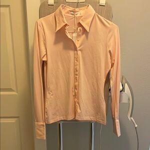 New Anne Fontaine peach button up